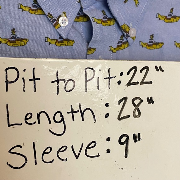 The Beatles Yellow Submarine Short Sleeve Button Up Shirt Men's Size L - Picture 3 of 5